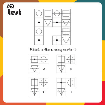 Practice Questions Worksheet for Education and IQ Test. task for the development of logical thinking, vector illustration