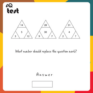 Practice Questions Worksheet for Education and IQ Test. task for the development of logical thinking, vector illustration