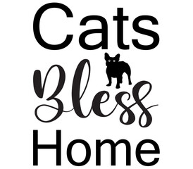 Cats Bless Home #2, Cat SVG Bundle, Cat T-Shirt Bundle, Cat SVG, SVG