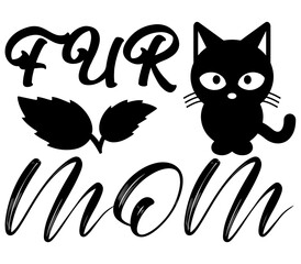 FUR MOM #2, Cat SVG Bundle, Cat T-Shirt Bundle, Cat SVG, SVG