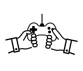 Joystick, icon concept. Joystick, flat vector symbol, sign. Illustration.
