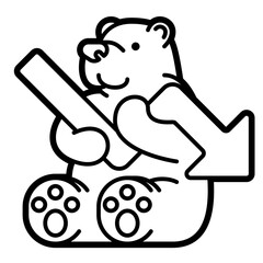 bear line icon