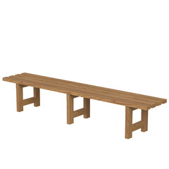 3d rendering illustration of a locker room bench