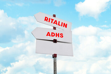 ADHS or Medication Ritalin, the choice. Copy Space