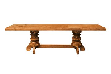Wooden table isolated.