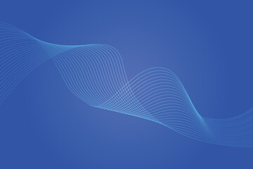 Abstract line wave blue gradient background. Modern colorful wavy line abstract background
