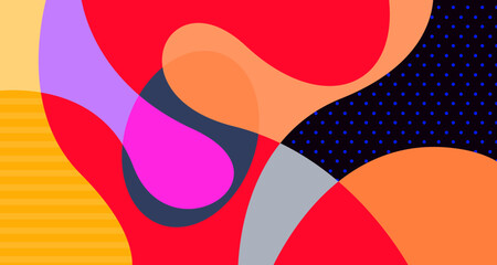 Vector colorful abstract liquid and fluid background for social media banner