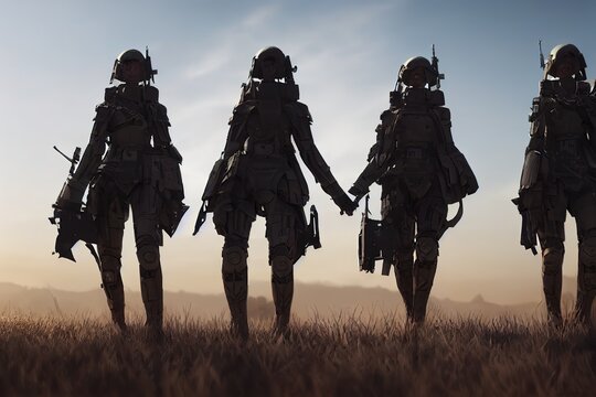 Futuristic Female Soldiers