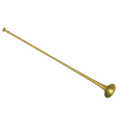 3d rendering illustration of a long trumpet