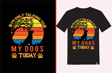 Dog t-shirt design and dog vector
