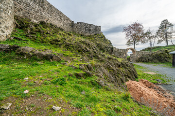 The Waldeck castle ruins, a historic jewel in the Upper Palatinate, sit majestically on a hill and watch over the Bavarian landscape