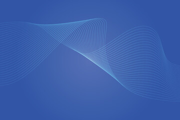 Abstract line wave blue gradient background. Modern colorful wavy line abstract background
