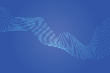 Abstract line wave blue gradient background. Modern colorful wavy line abstract background
