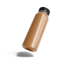 Cold brew coffee bottle with transparent background. 3D Rendering.