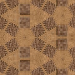 Vintage fashion background with jute sack pattern. Spread awareness of using natural jute fibre as modern print elements. Thin rope texture design for business card, flyer, tiles, and textile printing - obrazy, fototapety, plakaty