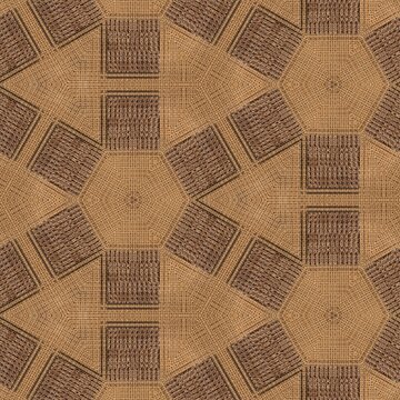 Vintage fashion background with jute sack pattern. Spread awareness of using natural jute fibre as modern print elements. Thin rope texture design for business card, flyer, tiles, and textile printing
