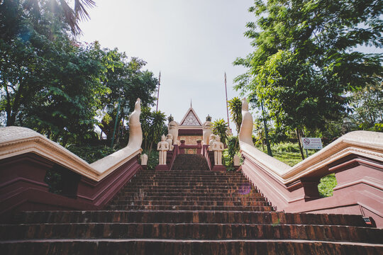 Wat Phnom Temple In Phnom Penh,