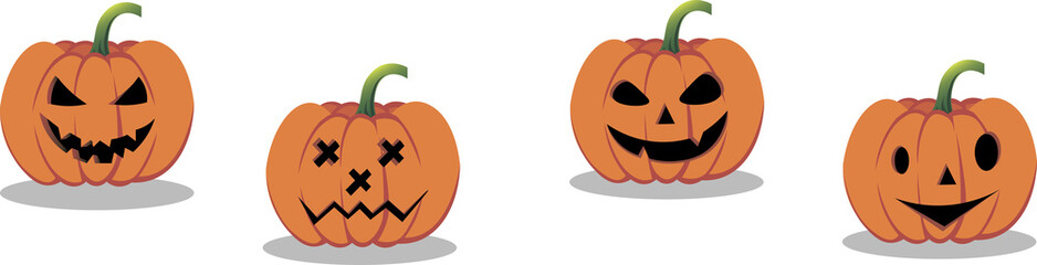 Happy Halloween banner template with halloween pumpkin and Halloween Elements, background. Website spooky,Background or banner Halloween template