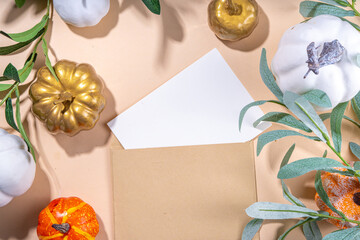 Fall seasonal flatlay