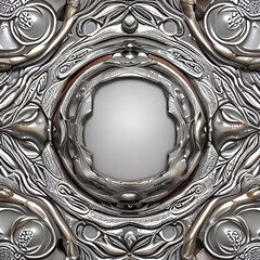 3D beautiful scroll and filigree pattern render