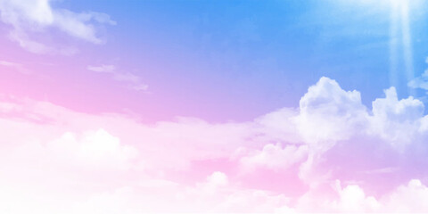 Obraz na płótnie Canvas Background with clouds on pastel sky. Pastel Sky vector