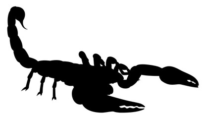 Scorpion Silhouette for Logo or Graphic Design Element. Format PNG