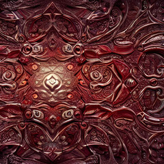 3D beautiful scroll and filigree pattern render