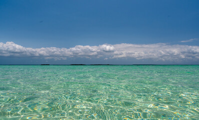 blue tropical sea on Zanzibar