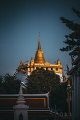 Fototapeta premium Golden Mountain Temple Famous temple in Bangkok