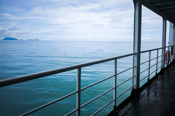 View of the sea during a boat trip