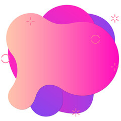 Liquid Abstract shape. Minimal curvy design.