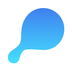 Liquid Abstract shape. Minimal curvy design.