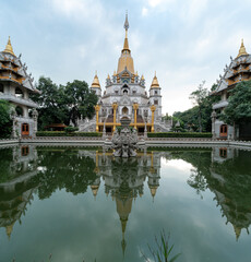 Buu Long pagoda has the unique combination of architectural style of India, Myanmar, Thailand and Vietnam, located at Ho Chi Minh city, Vietnam