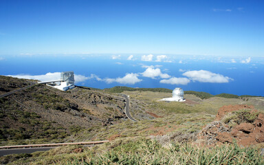 Astrophysical observatory on the island of La Palma.Canary Islands.