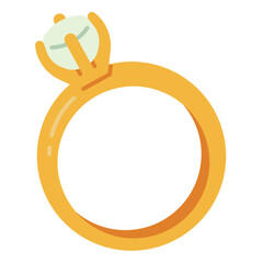rings flat icon