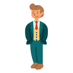 Obraz premium groom flat icon