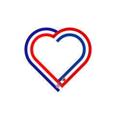 unity concept. heart ribbon icon of croatia and yugoslavia flags. vector illustration isolated on white background - obrazy, fototapety, plakaty
