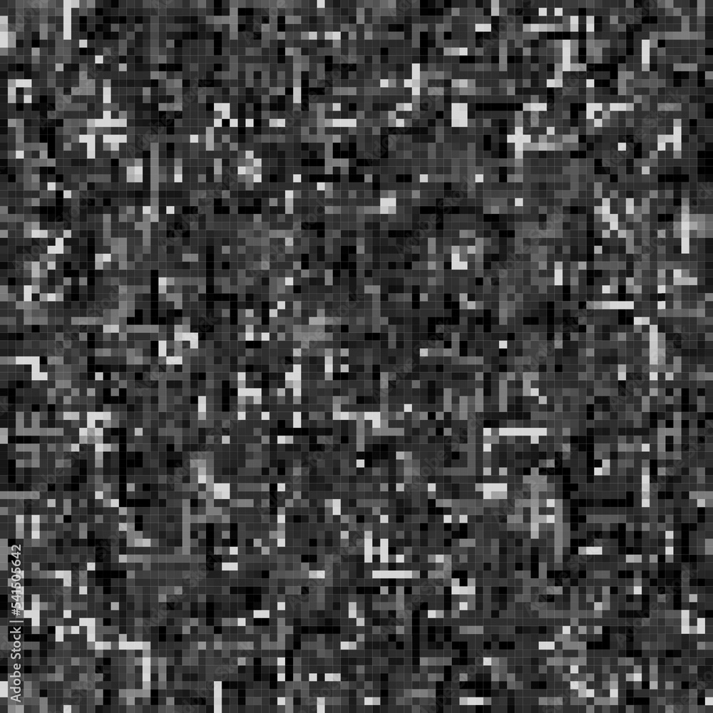 Poster seamless gray camouflage pattern with pixel retro effect. small mixed particles. dense abstract back