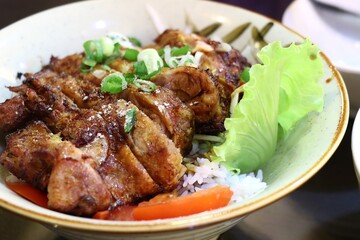 Delicious Vietnamese food - BBQ chicken rice