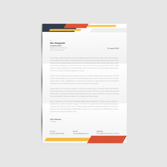 Minimalist concept letterhead design template
