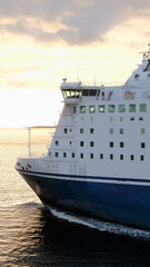 North Sea, Europe - 10 17 2022: Passenger ferry leaving the European port to her next destination © I am from Mykolayiv