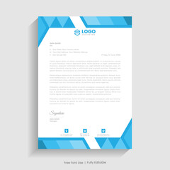 modern simple corporate letterhead design template