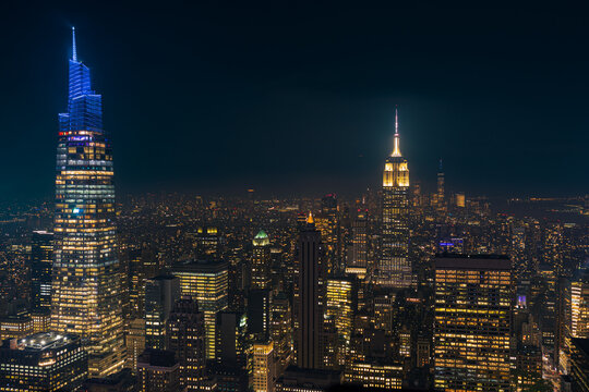 Fototapeta city of New York at night