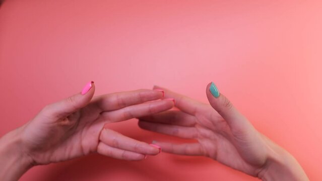 Woman's hands performing brain stimulating hand exercise