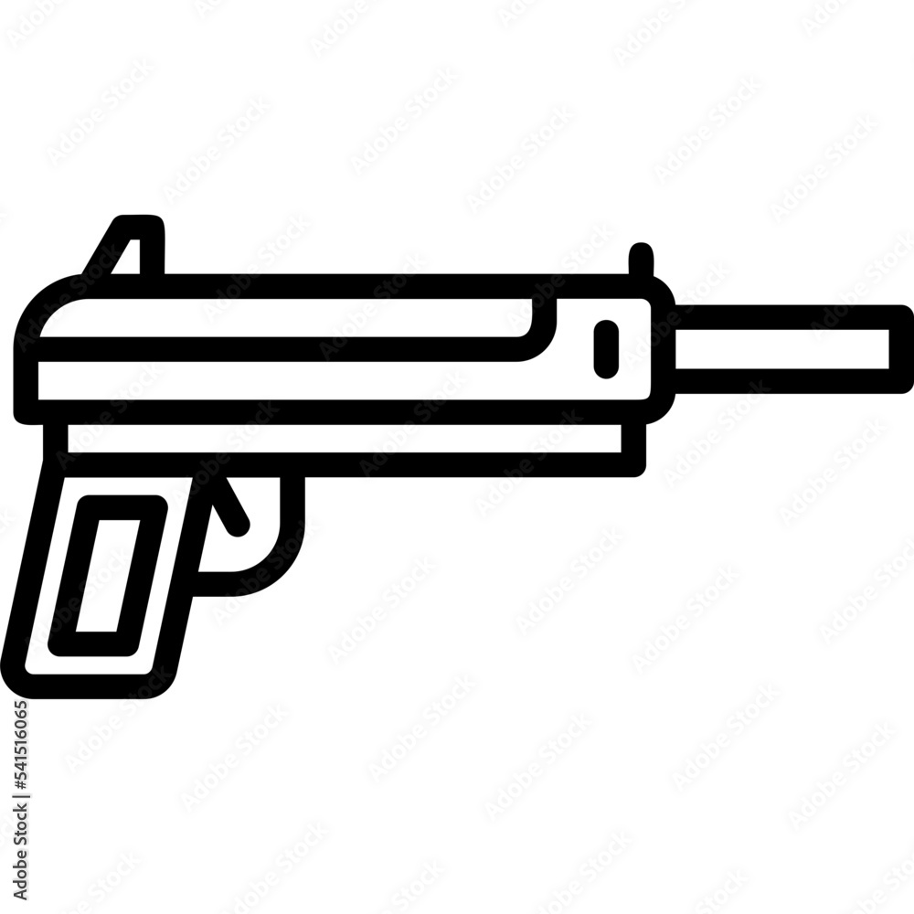 Wall mural pistol icon