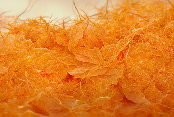 Orange background texture, light design of different shapes and beautiful pattern art