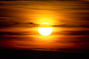 sunset in the sky