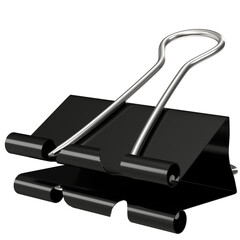 3d rendering illustration of an half open binder clip