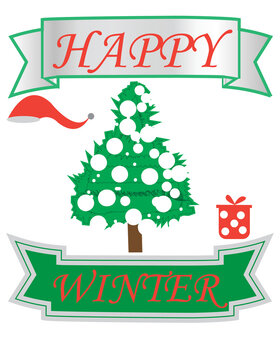 Happy winter t-shirt design