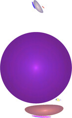 Obraz premium abstract pattern of round elements in purple tones, isolated element, decor, logo